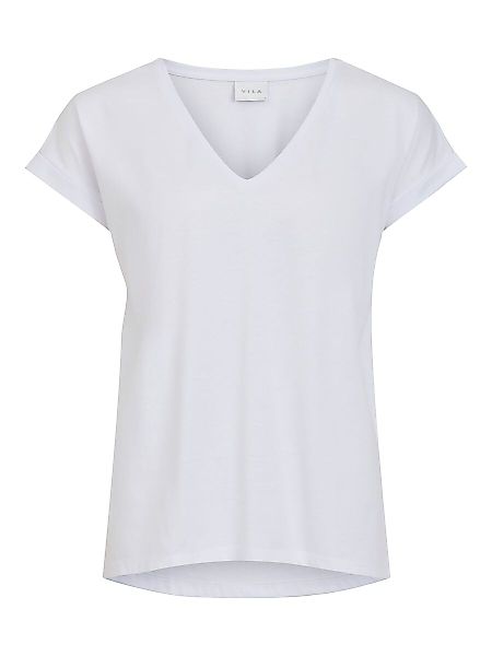 VILA Basic-v-ausschnitt T-shirt Damen White günstig online kaufen