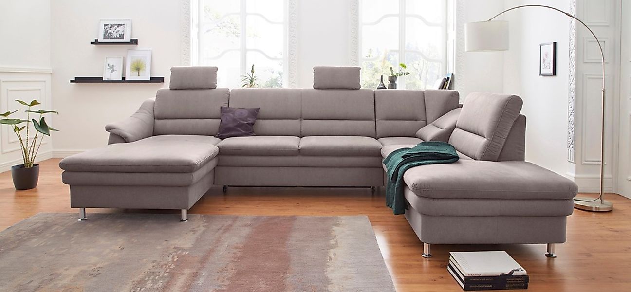 sit&more Wohnlandschaft "Cardoso U-Form" mit Federkern und Kopfstützen, mit günstig online kaufen