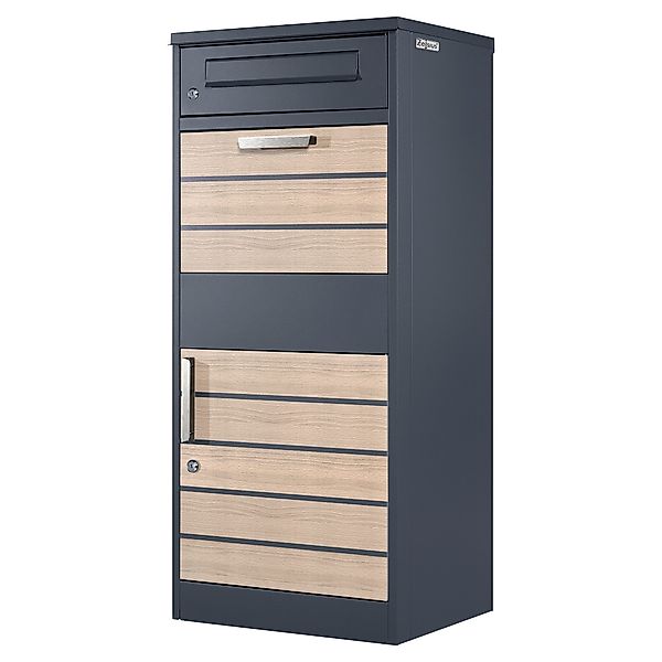 Zelsius Paketbriefkasten Terra, pulverbeschichteter Stahl, RAL7016 günstig online kaufen