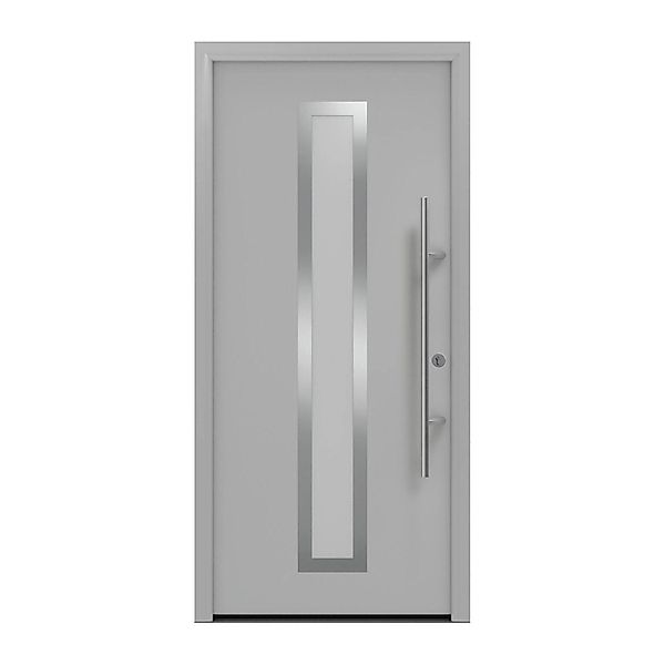 EcoStar Haustür Isopro Secur IPS 700S Weißaluminium 110 cm x 210 cm DIN R günstig online kaufen