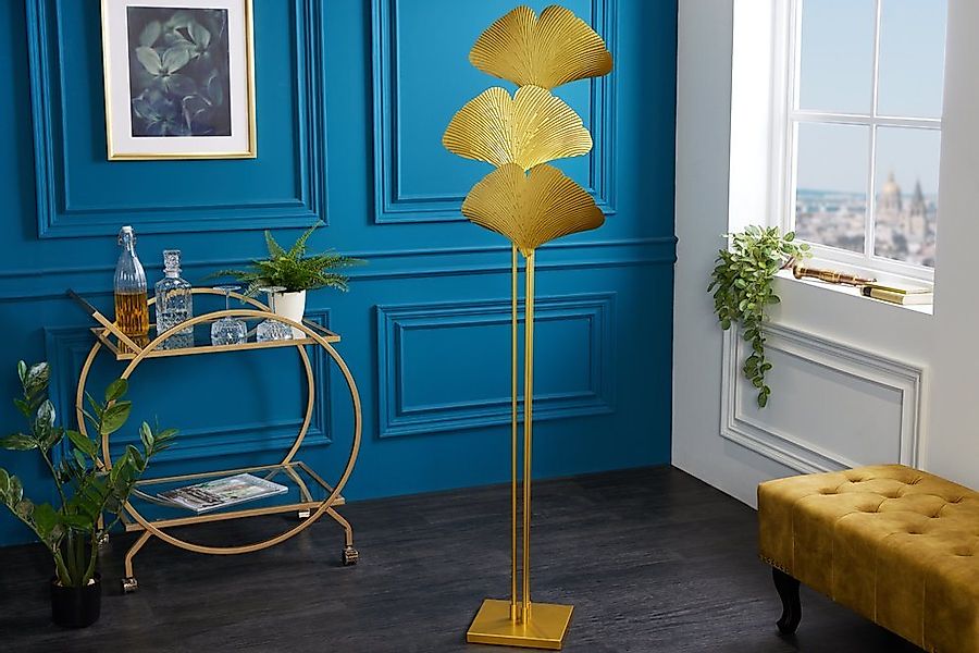 riess-ambiente Stehlampe GINKGO 160cm gold, Ein-/Ausschalter, ohne Leuchtmi günstig online kaufen