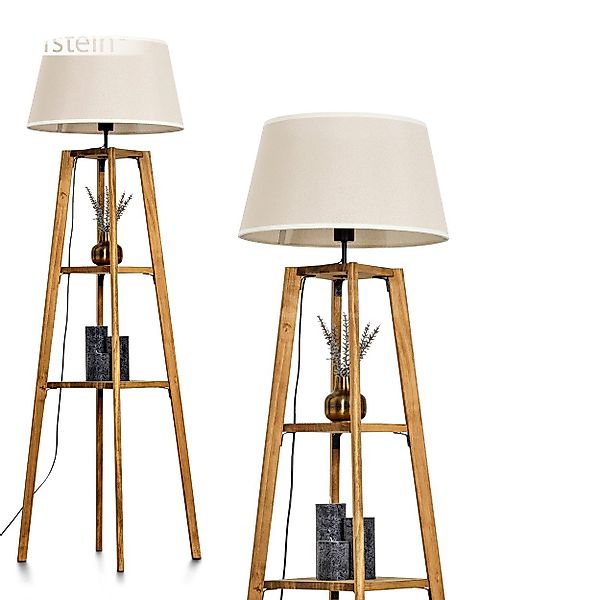 hofstein Stehlampe Stehlampe aus Holz/Stoff in günstig online kaufen