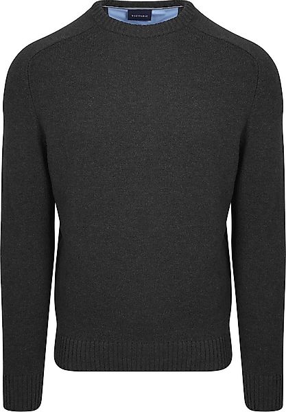 Suitable Lammwolle Pullover Rundhals Anthrazit - Größe XXL günstig online kaufen