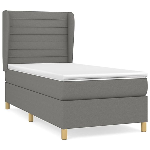 vidaXL Boxspringbett mit Matratze Dunkelgrau 90x190 cm Stoff1389199 günstig online kaufen