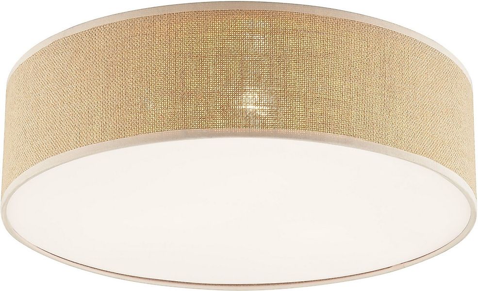 OTTO home Deckenleuchte Mikka, ohne Leuchtmittel, mit Leinenstoffschirm, Hö günstig online kaufen