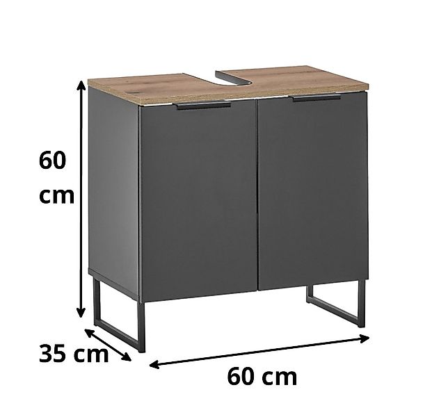 moebel-dich-auf Waschbeckenunterschrank Aspen 60 60 x günstig online kaufen