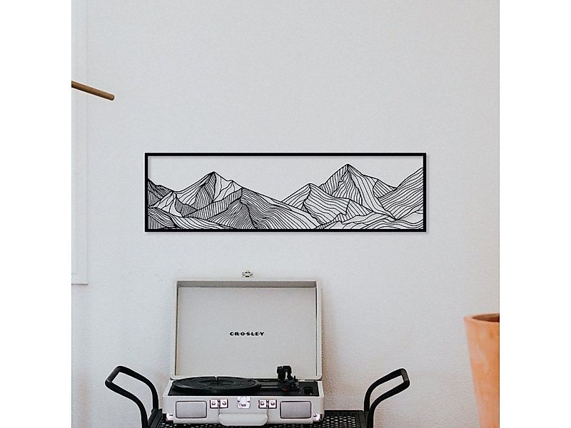 WoodFriends Wandbild Wandbild aus Holz Berge Holzschild zum Aufkleben Bergl günstig online kaufen