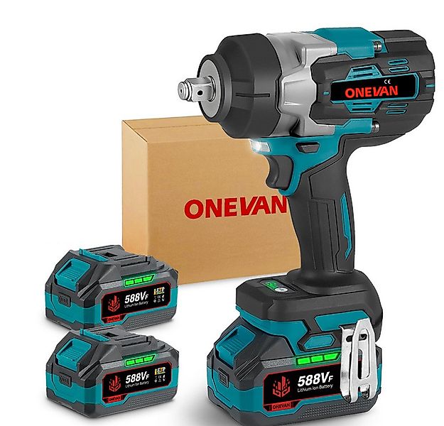 ONEVAN Akku-Schlagschrauber 2800Nm Bürstenloser 1/2 Zoll mit 2x Akku, 8000 günstig online kaufen