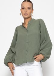 SASSYCLASSY Langarmbluse Oversize Musselin Bluse Damen günstig online kaufen