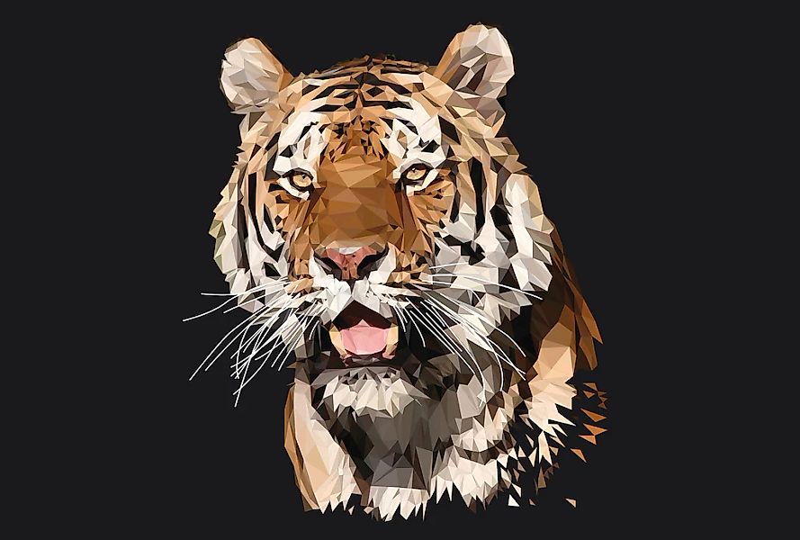 Architects Paper Fototapete "Tiger Polygon" Vlies, Wand, Schräge günstig online kaufen