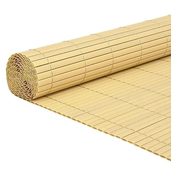 vidaXL Gartenzaun Doppelseitig Gelb 1,8x3 m PVC 42002620 günstig online kaufen