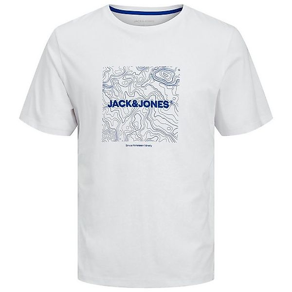 Jack & Jones Rundhalsshirt Große Größen Herren T-Shirt Logo-Frontprint JJLI günstig online kaufen