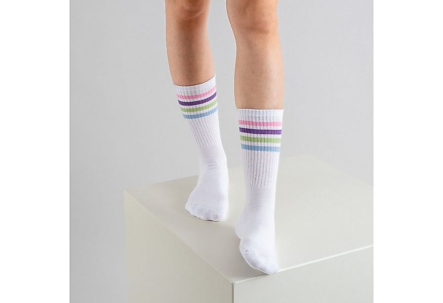 OCCULTO Sportsocken Damen Retro Tennis Socken 6er Pack (Modell: Steffi) (6- günstig online kaufen