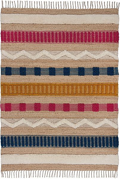 FLAIR RUGS Teppich "Medina, mit abstraktem Streifenmuster" rechteckig 12 mm günstig online kaufen