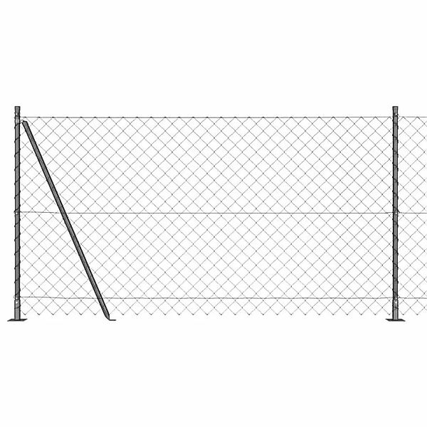 vidaXL Zaunpfosten Grau 10 x 1,2 m 60 x 60 mm Gitter Stahl und PVC 3351266 günstig online kaufen