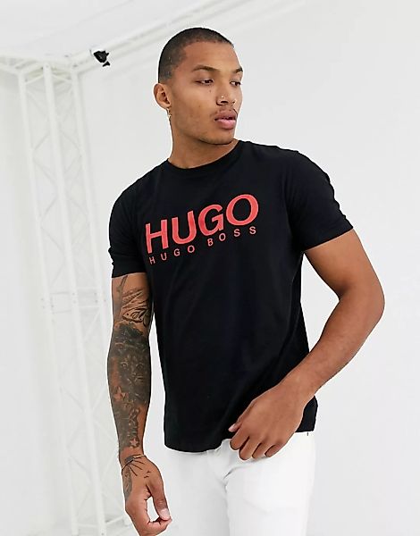 HUGO – Dolive – T-Shirt in Schwarz günstig online kaufen