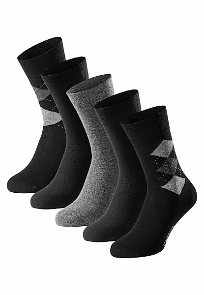 Schiesser Socken "Bluebird" 5 Paar tlg. druckfreier Bund, Fersen und Zehen günstig online kaufen