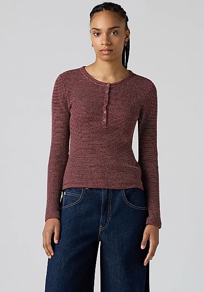 Levis Langarmshirt "DRY GOODS HENLEY" Mit Waffelstruktur- Muster günstig online kaufen