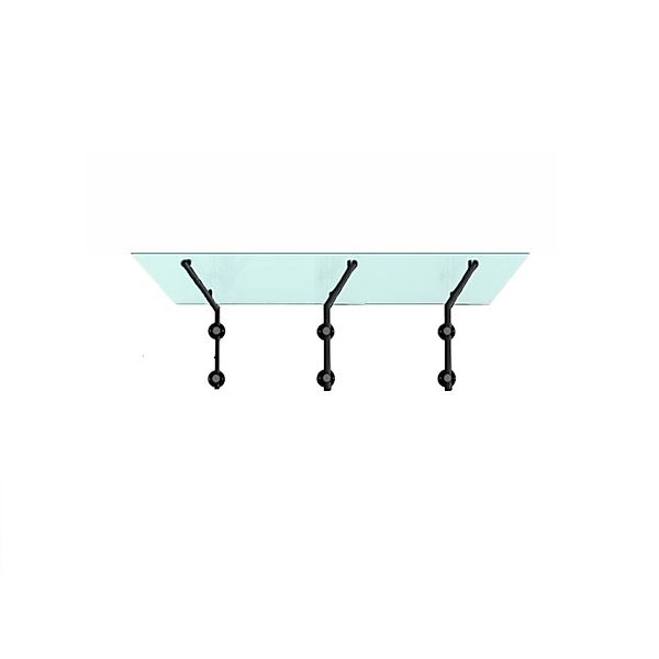 Glaszentrum Hagen L 230x90 cm Glasvordach inkl. Halter Ral7016 Milchglas günstig online kaufen