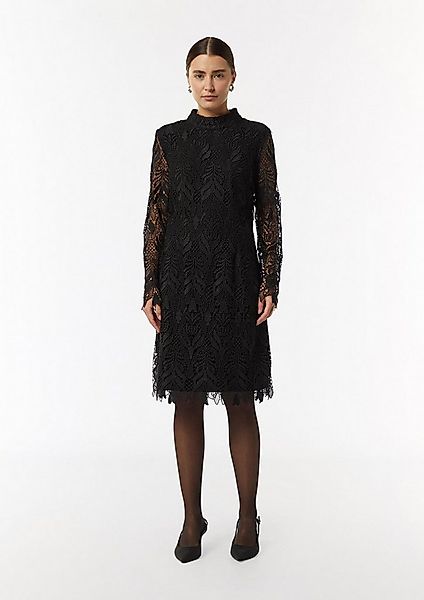 comma Minikleid Kleid Edles Spitzenkleid mit Stehkragen günstig online kaufen