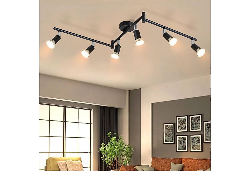 Nettlife Deckenstrahler 1/2/3/4/6 Flammig Wand Modern Deckenleuchte, Schwen günstig online kaufen