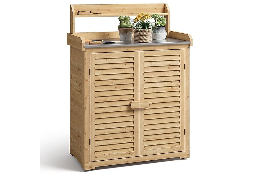 Bealife Garten-Geräteschrank Gerätehaus Geräteschrank, mit Arbeitsplatte, A günstig online kaufen