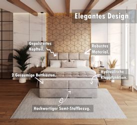 FDM Boxspringbett Polsterbett Stauraumbett Bettgestell 140x200, günstig online kaufen