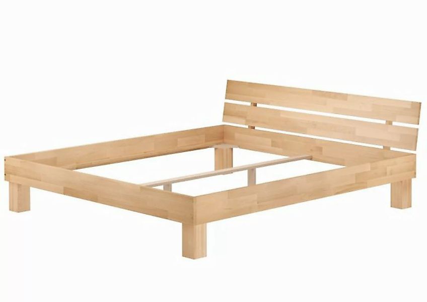 ERST-HOLZ Bett Ehebett 180x200 Buche natur ohne Rollrost, Buchenholzgeölt günstig online kaufen