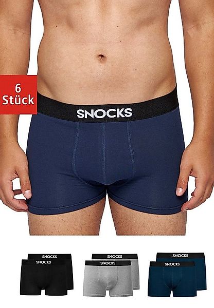 SNOCKS Boxershorts Enge Pants Herren Unterhose (6-St) aus Bio-Baumwolle, oh günstig online kaufen