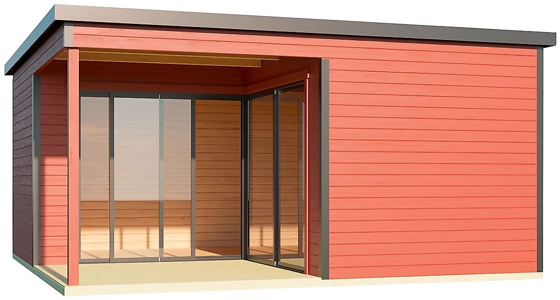 LASITA MAJA Gartenhaus "DOMEO 6 LOGGIA SCHWEDENROT/ANTHRAZIT", (Set), mit Ü günstig online kaufen