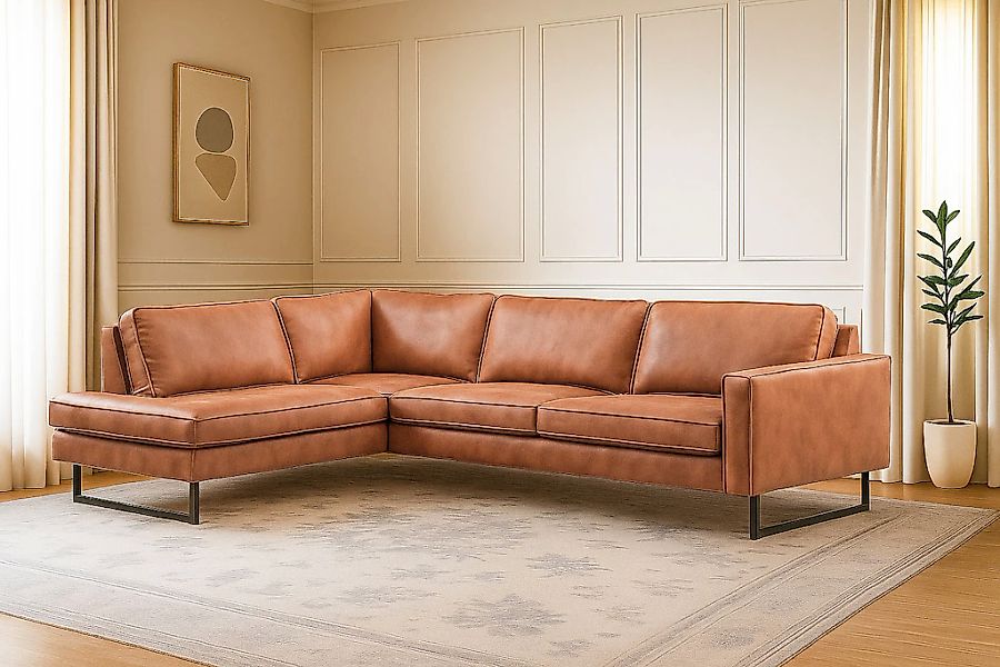 Home affaire Ecksofa "Pinto, 290 cm, Cord, Chenille, Lederoptik, Ottomane l günstig online kaufen