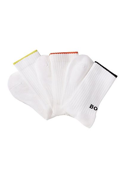 BOSS Businesssocken 3PQS Rib Logo Bam (Packung, 3-Paar) mit Kontraststreife günstig online kaufen