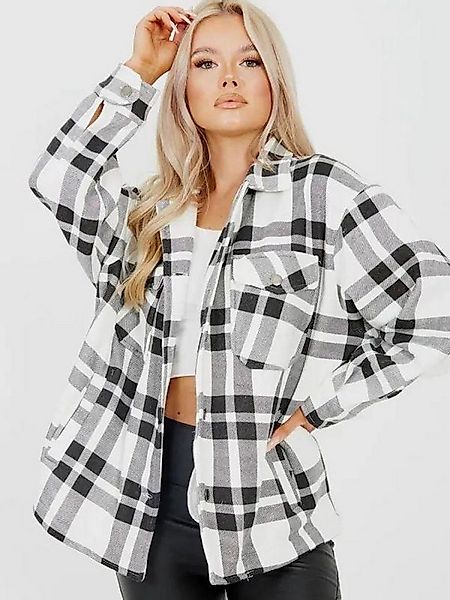 Worldclassca Flanellbluse Worldclassca Oversized Karo Hemd Hemdjacke Karier günstig online kaufen