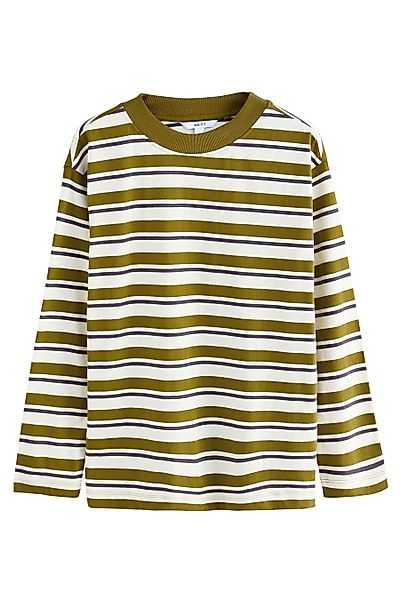 Next Langarmshirt Langärmeliges Rundhals-T-Shirt mit Streifen günstig online kaufen
