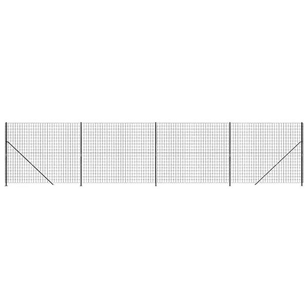 vidaXL Maschendrahtzaun mit Bodenflansch Anthrazit 1,8x10 m 154309 günstig online kaufen