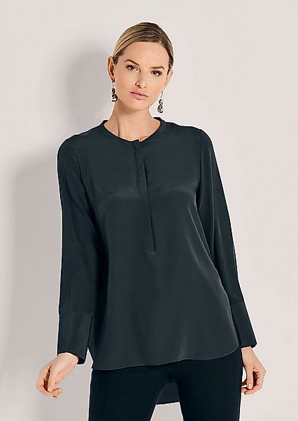 MADELEINE Hemdbluse Luxuriöse Bluse mit kragenlosem Design Hemdbluse mit ve günstig online kaufen