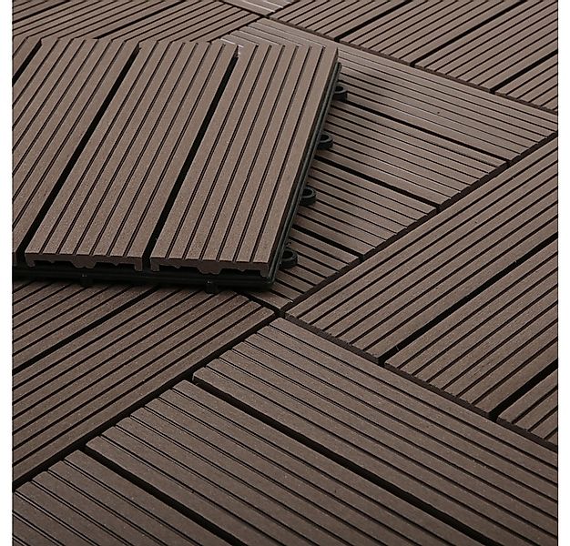 euroharry WPC-Fliesen 1 St Terrassenplatten, 30x30cm 60x30cm WPC-Fliesen Kl günstig online kaufen
