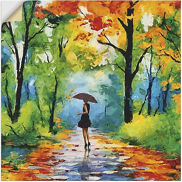 Artland Wandbild "Herbstlicher Spaziergang im Park", Vier Jahreszeiten Bild günstig online kaufen