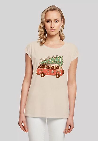 F4NT4STIC T-Shirt Groovy Weihnachten Camper Van Premium Qualität, Weihnacht günstig online kaufen