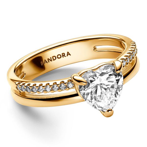 Pandora Fingerring Damen-Doppelschiene mit Goldfarben günstig online kaufen