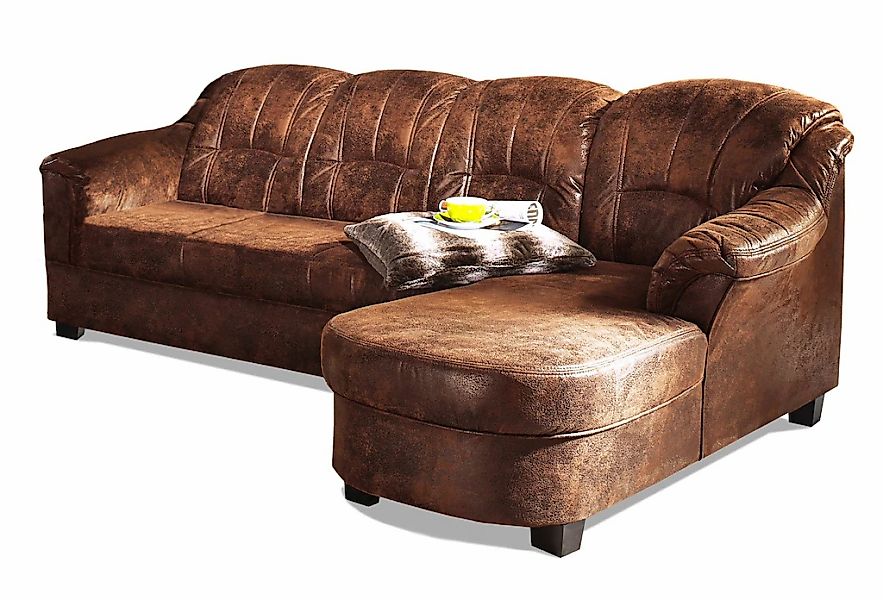 Home affaire Ecksofa "Budapest zeitlos & elegant, bequeme Armlehnen, L-Form günstig online kaufen