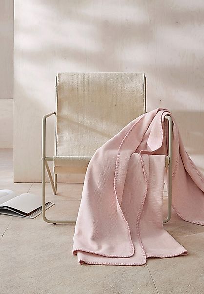 hessnatur Decke MERLE aus Bio-Baumwolle - rosa - Größe 140x180 cm günstig online kaufen