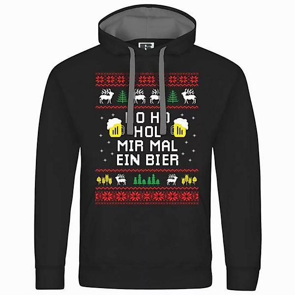 deinshirt Kapuzenpullover Herren Kapuzenpullover HO HO Hol mir mal ein Bier günstig online kaufen