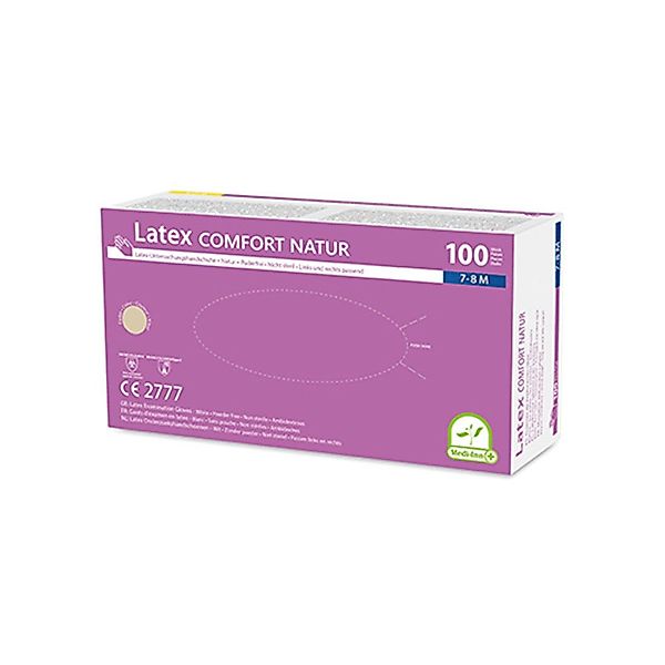 Medi-Inn Latexhandschuhe Latex Comfort Natur Einmalhandschuhe günstig online kaufen