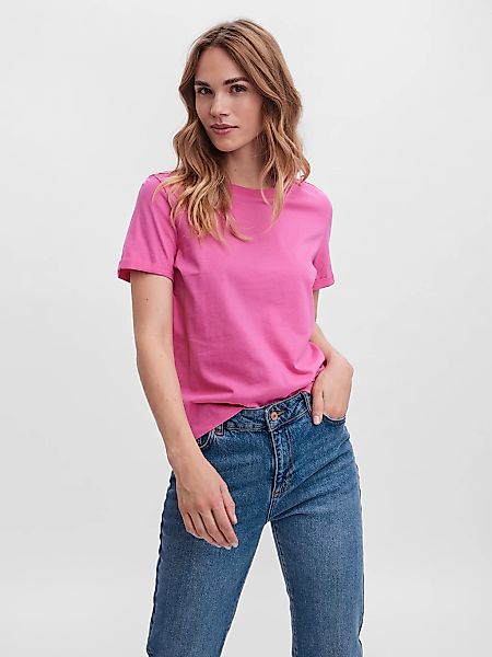 Vero Moda Kurzarmshirt "VMPAULA S/S T-SHIRT NOOS" Baumwolle, regular fit günstig online kaufen