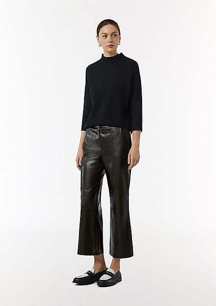 comma 7/8-Hose Hose Flared-Leg-Hose in Leder-Optik günstig online kaufen