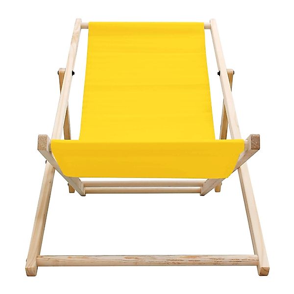 ECD Germany Liegestuhl Klappbar aus Holz 3 Liegepositionen bis 120 kg Gelb günstig online kaufen