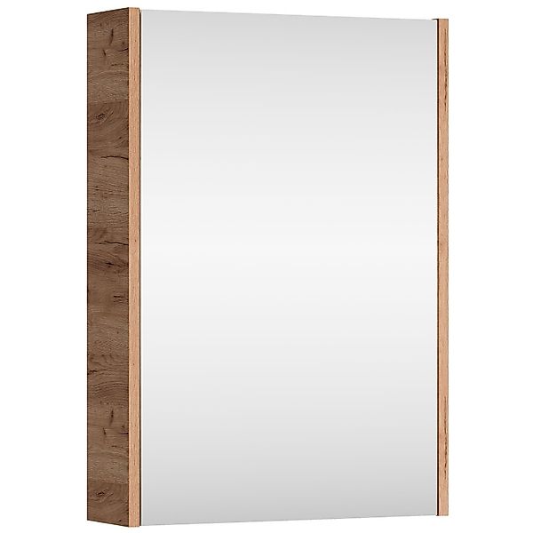 Planetmöbel Badezimmerspiegelschrank Spiegelschrank 50cm Gold Eiche günstig online kaufen