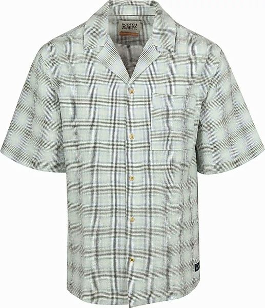 Scotch and Soda Shortsleeve Hemd Seersucker Karos Multicolor - Größe L günstig online kaufen