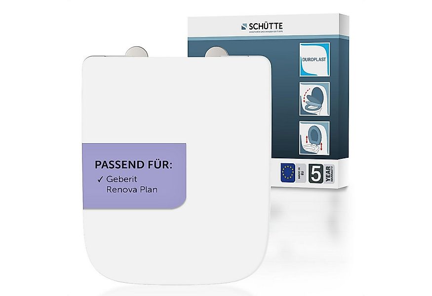 Schütte WC-Sitz Duroplast, WHITE E-Form PRO 4 (WC-Sitz, Befestigungsmateria günstig online kaufen
